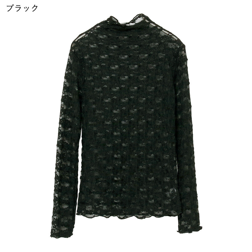 日本JP直送 【 2025新品♪】褶飾蕾絲上衣{11月30截單;預計10-14工作天發貨}