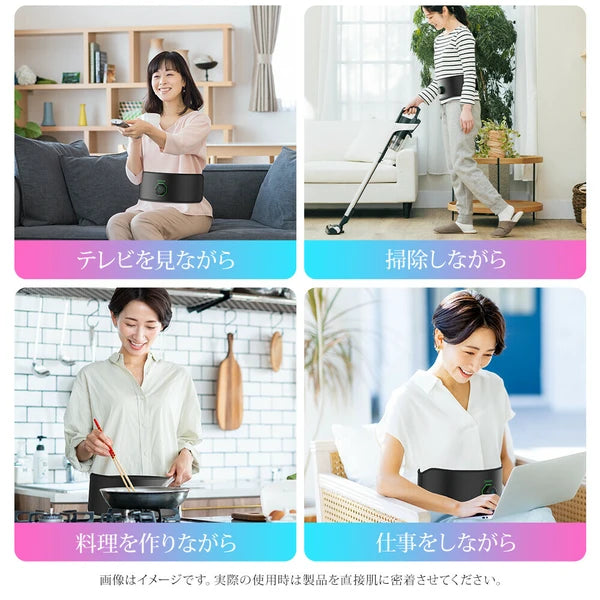 日本JP直送 EMS腹肌帶 無需消耗凝膠片 腹肌墊 肌肉訓練 肌肉刺激 EMS腹肌帶 強力模式 USB可充電 {10月30截單;預計10-14 工作天發貨}