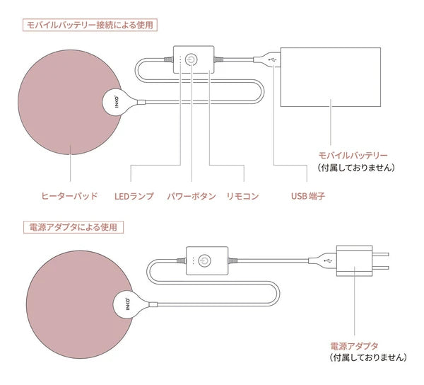 日本JP直送 INKO USB 加熱墊,絨面革,超薄加熱器(帶墨水){10月30截單;預計10-14 工作天發貨}