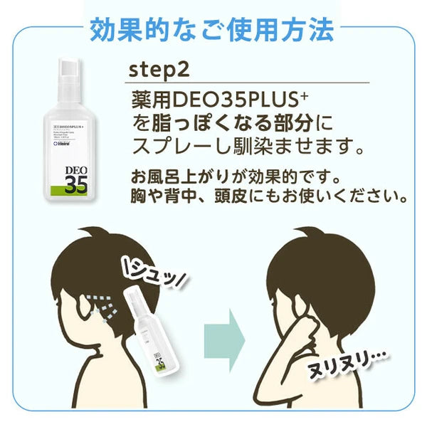 日本JP直送 藥用DEO35PLUS+止汗劑,適用於體味、頭皮異味、中年油性體味及成人體味 {10月30截單;預計10-14 工作天發貨}