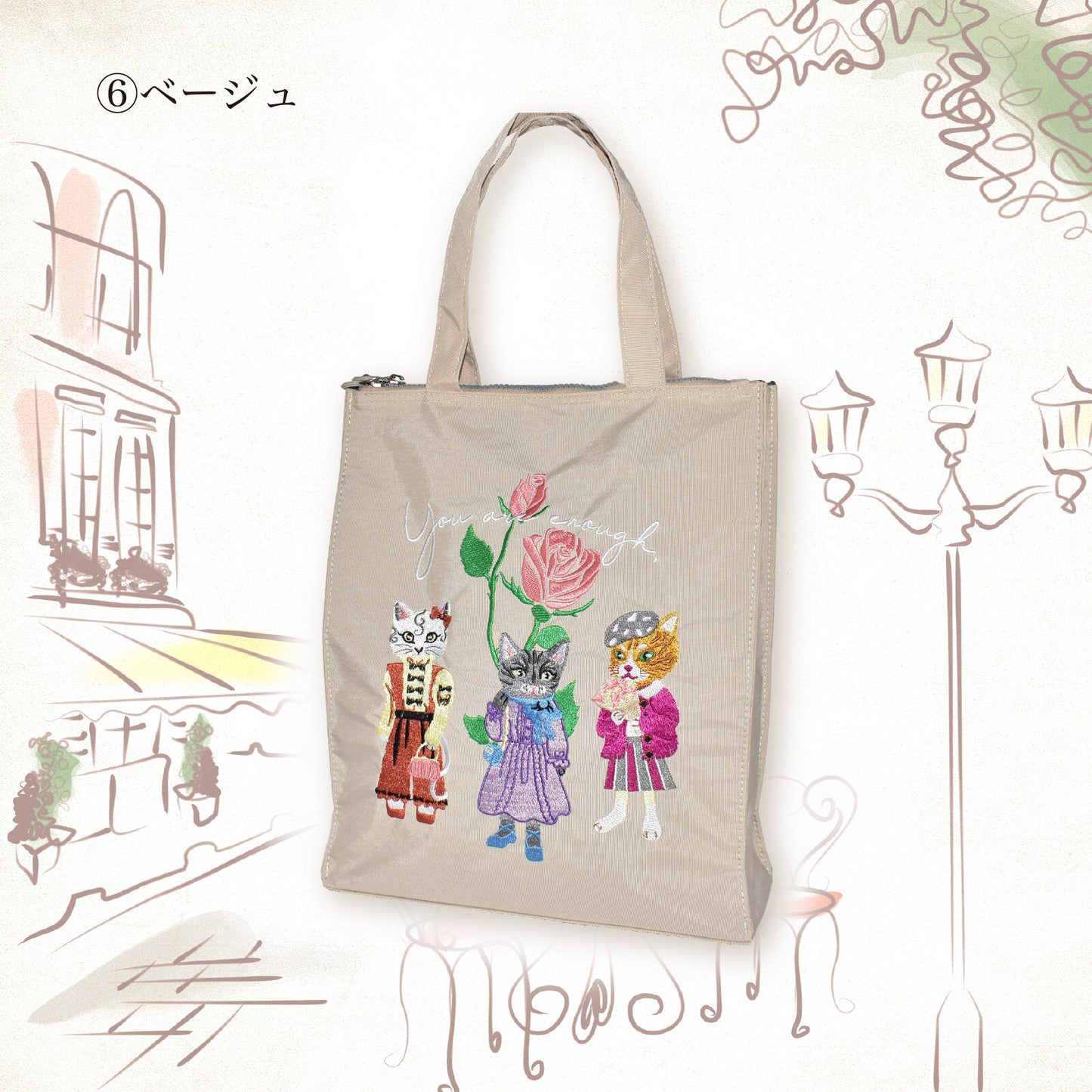 日本JP直送 (2025)新女士托特包時尚貓咪刺繡,人氣商品{10月30截單;預計10-14工作天發貨}
