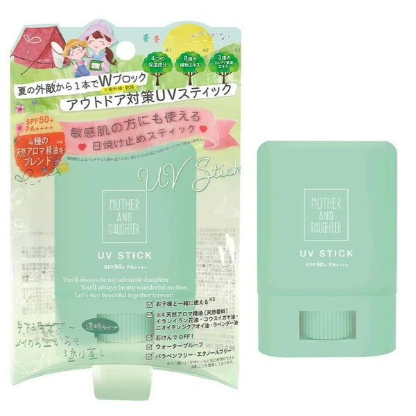 日本JP直送 Mother & Daughter 透明防曬棒 H SPF50+ PA++++ 15g {10月30截單;預計10-14 工作天發貨}