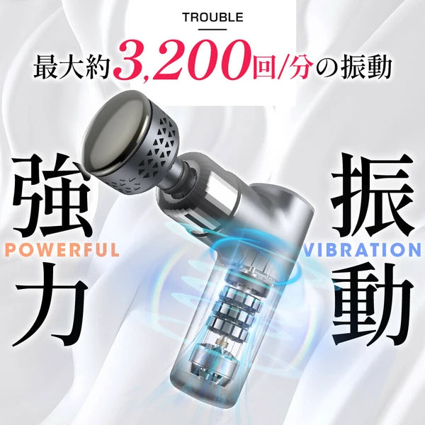 日本JP直送 肌筋膜放鬆槍、按摩器、冷卻和加熱功能、手持槍、4 種配件 {10月30截單;預計10-14 工作天發貨}