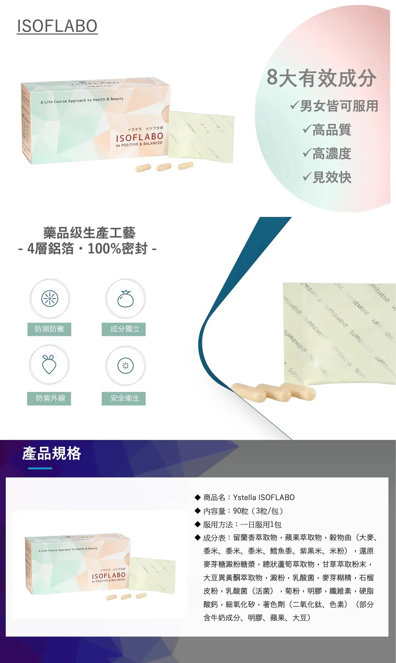 日本製【Ystella Isoflabo 解決荷爾蒙失調 身體找回平衡】|逆齡煥顏|預防三高|提升記憶力及免疫力|改善盗汗|穩定情緒 擊退肥胖|激活關節 {8月2截單;預計10-14 工作天發貨}