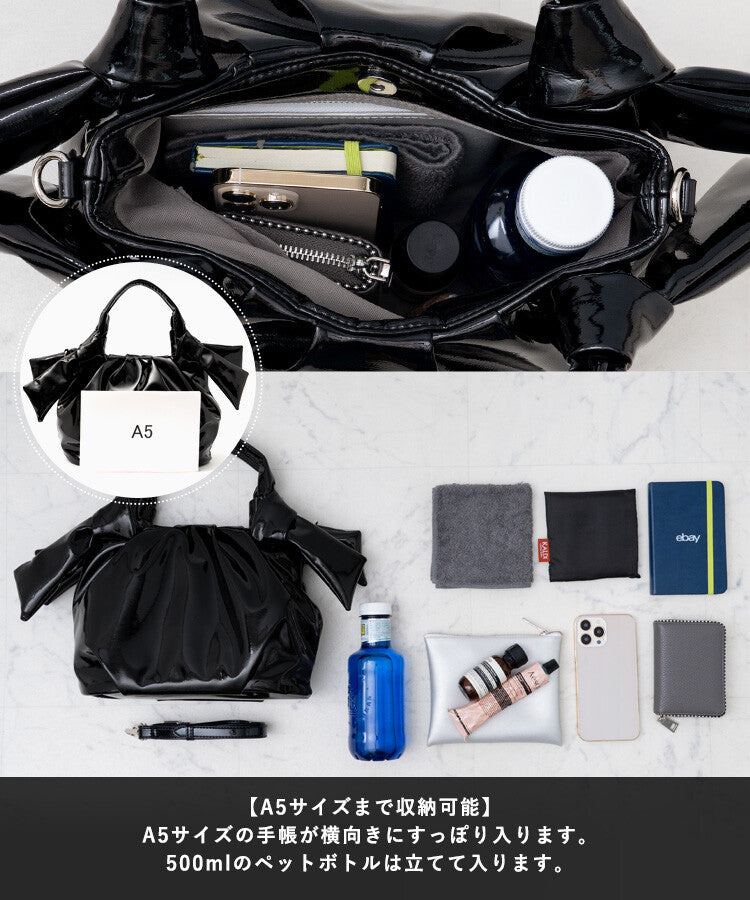 日本JP直送 琺瑯絲帶兩用手提包/手袋{10月30截單;預計10-14 工作天發貨}