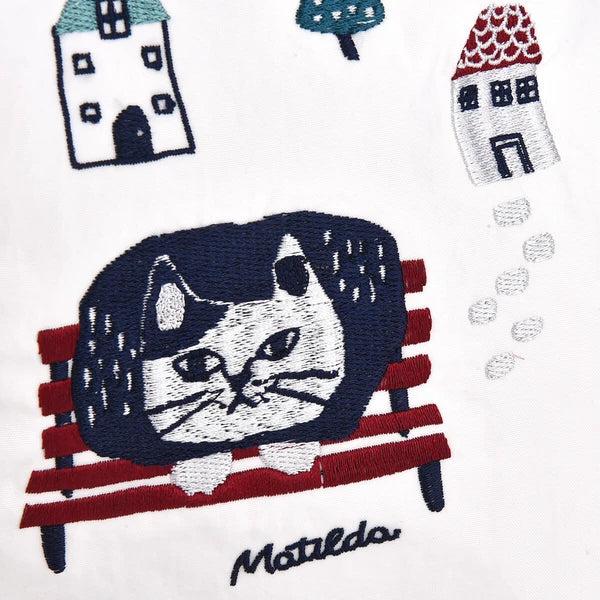 ((現貨))日本防水刺繡洗滌袋 M Size Matilda's Pattern Cat