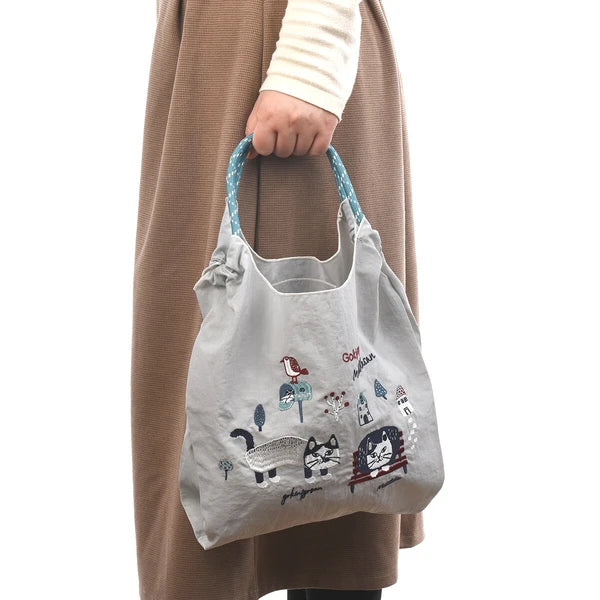 ((現貨))日本防水刺繡洗滌袋 M Size Matilda's Pattern Cat
