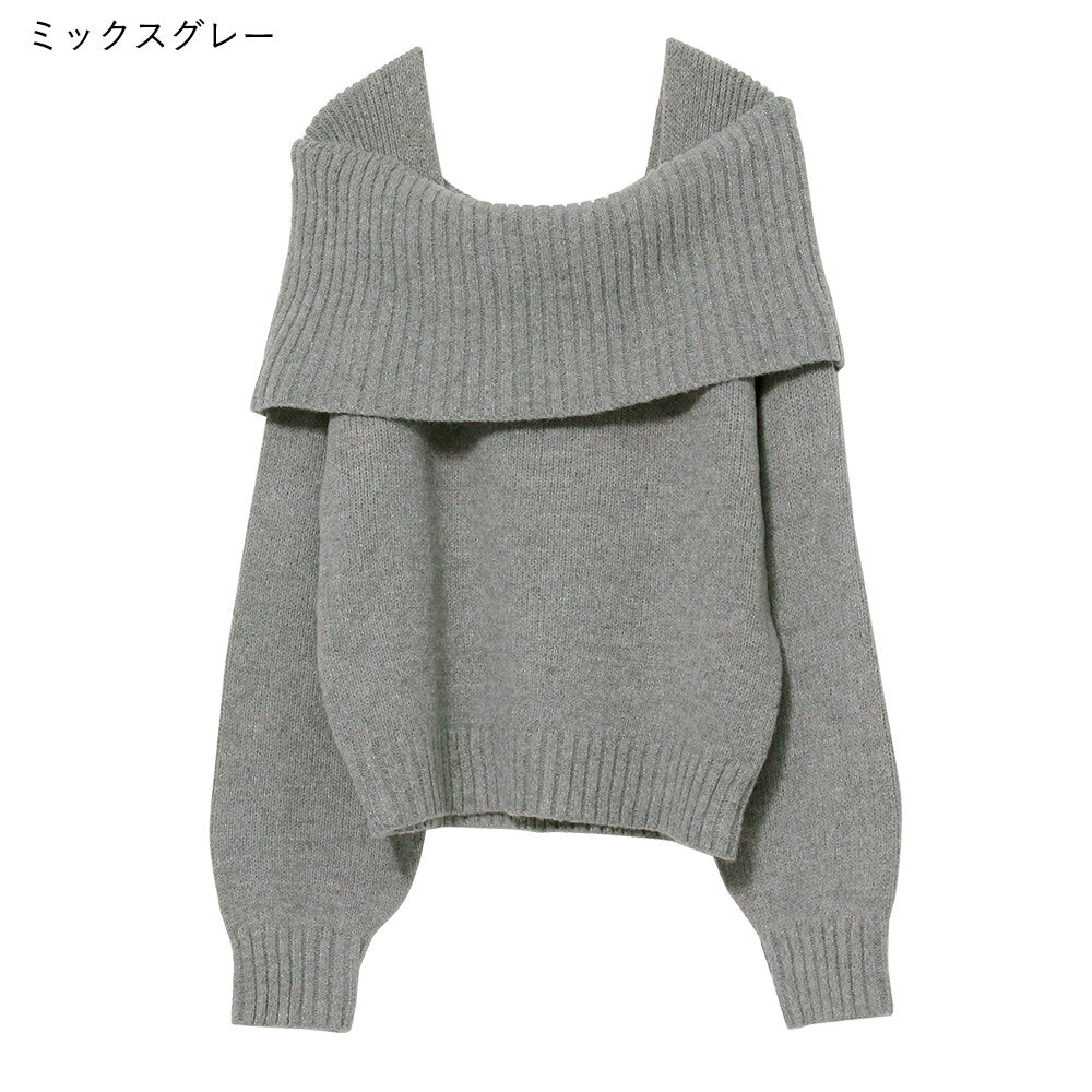 曰本JP直送【2025新品♪】馬海毛觸感露肩針織衫{11月30截單;預計10-14工作天發貨｝