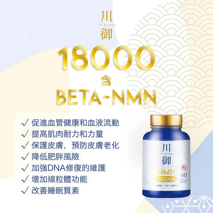 川御鉑鑽版NMN 40000+|川御加強版 NMN 18000   {8月2截單;預計10-14 工作天發貨}