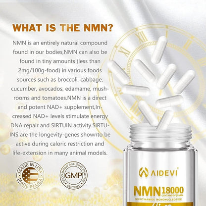 快閃半價優惠｜美國製造 AIDEVI NMN 18000+ PQQ 逆齡補充劑{8月2截單;預計10-14 工作天發貨}