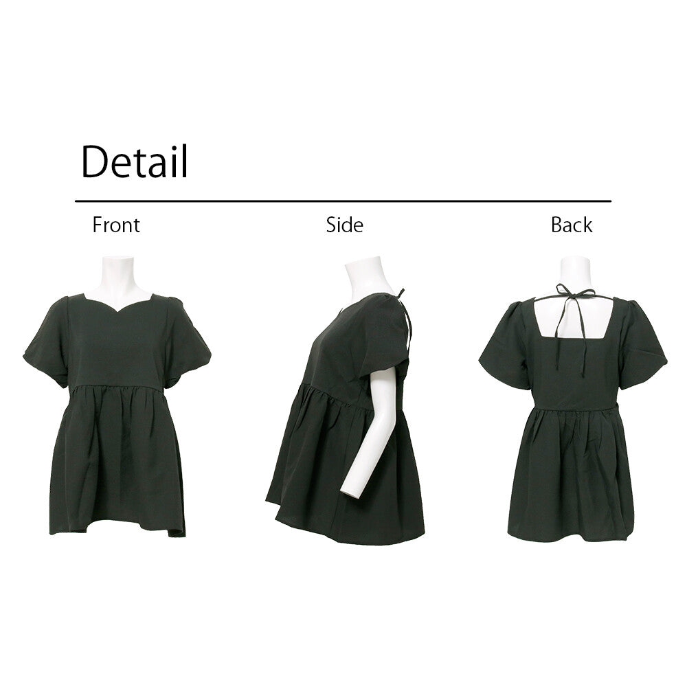 日本JP直送 【2025新品♪】心形領荷葉邊襯衫 {11月30截單;預計10-14工作天發貨｝