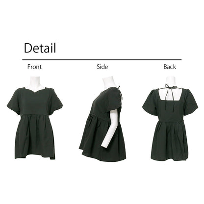 日本JP直送 【2025新品♪】心形領荷葉邊襯衫 {11月30截單;預計10-14工作天發貨｝