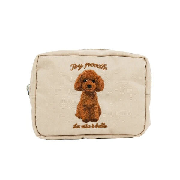 日本JP直送  [2025SS 新品] 動物刺繡小袋 貓咪 雪納瑞 鬥牛犬   {7月12截單;預計10-14 工作天發貨}