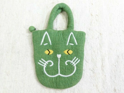 日本JP 直 送  毛氈貓臉手提袋{11月30截單;預計10-14工作天發貨｝