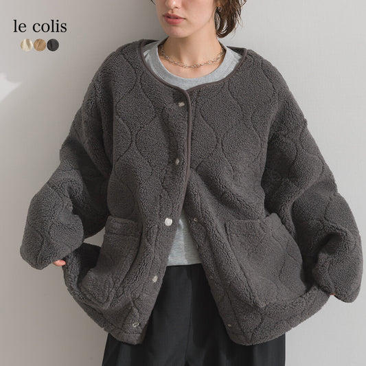 日本JP 直送   葫蘆絎縫羽毛外套，附抽繩下擺 [2025秋冬新品] {1月15截單;預計10-14工作天發貨｝