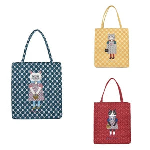 日本JP 直 送  Parlor Suzuran-do 雪尼爾提花迷你包（貓）{11月30截單;預計10-14工作天發貨｝