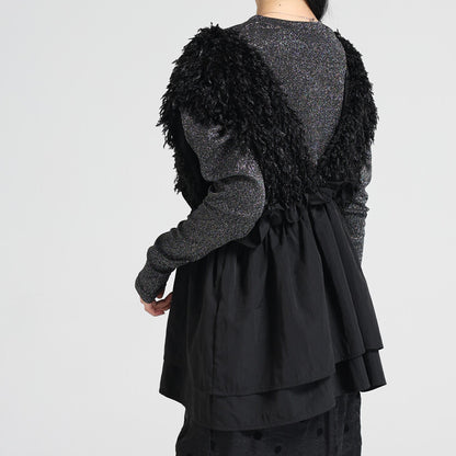 日本JP直送  [2025新品，當天出貨] 人造毛多層背心{11月30截單;預計10-14工作天發貨｝