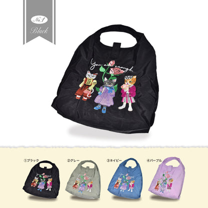 日本JP直送  時尚貓咪刺繡 女士托特包         {7月12截單;預計10-14 工作天發貨}