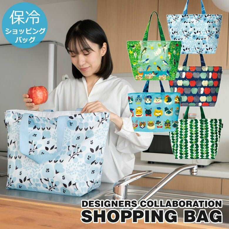 日本JP直送  保溫貓臉購物袋，可折疊購物籃，日本設計師品牌   {7月12截單;預計10-14 工作天發貨}