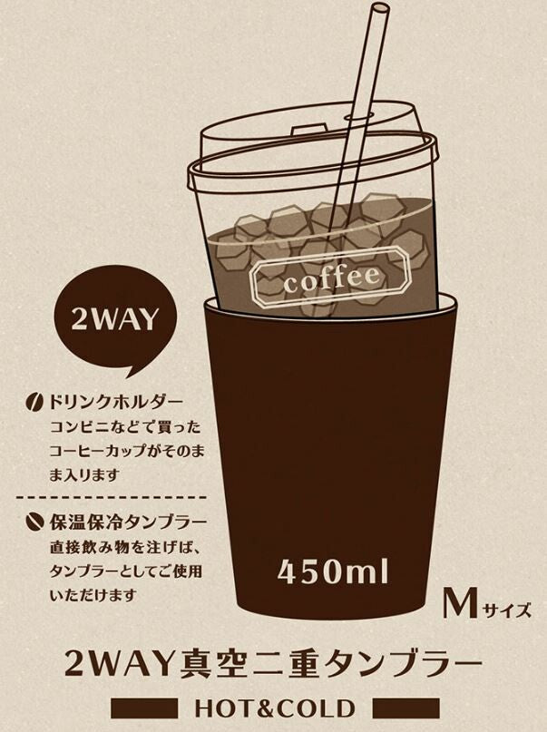 日本JP 直 送   神保町貓子堂兩用保溫杯，中號（450毫升容量）<貓> {11月30截單;預計10-14工作天發貨｝