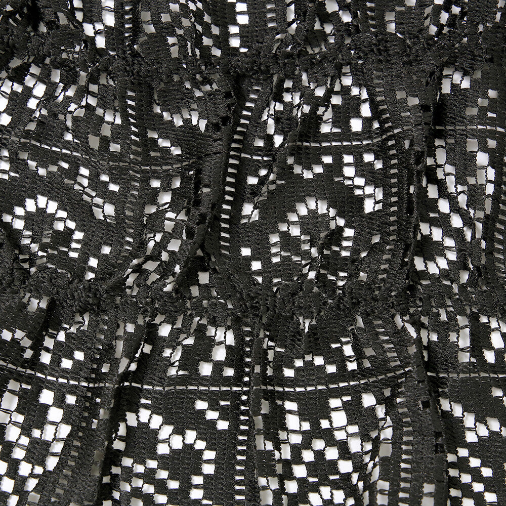 日本JP直送 【2025新品♪】鉤針蕾絲褶皺上衣{11月30截單;預計10-14工作天發貨｝