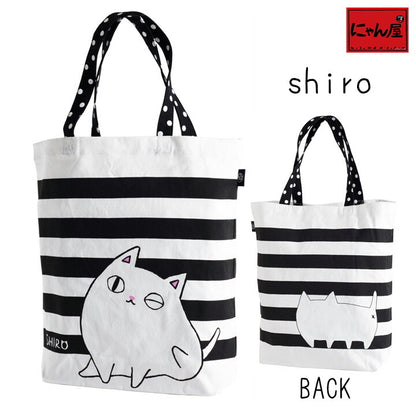 日本JP 直 送   Nyanya 大號手提袋 - 三隻貓兄弟，3 種款式，陶瓷藍{11月30截單;預計10-14工作天發貨｝