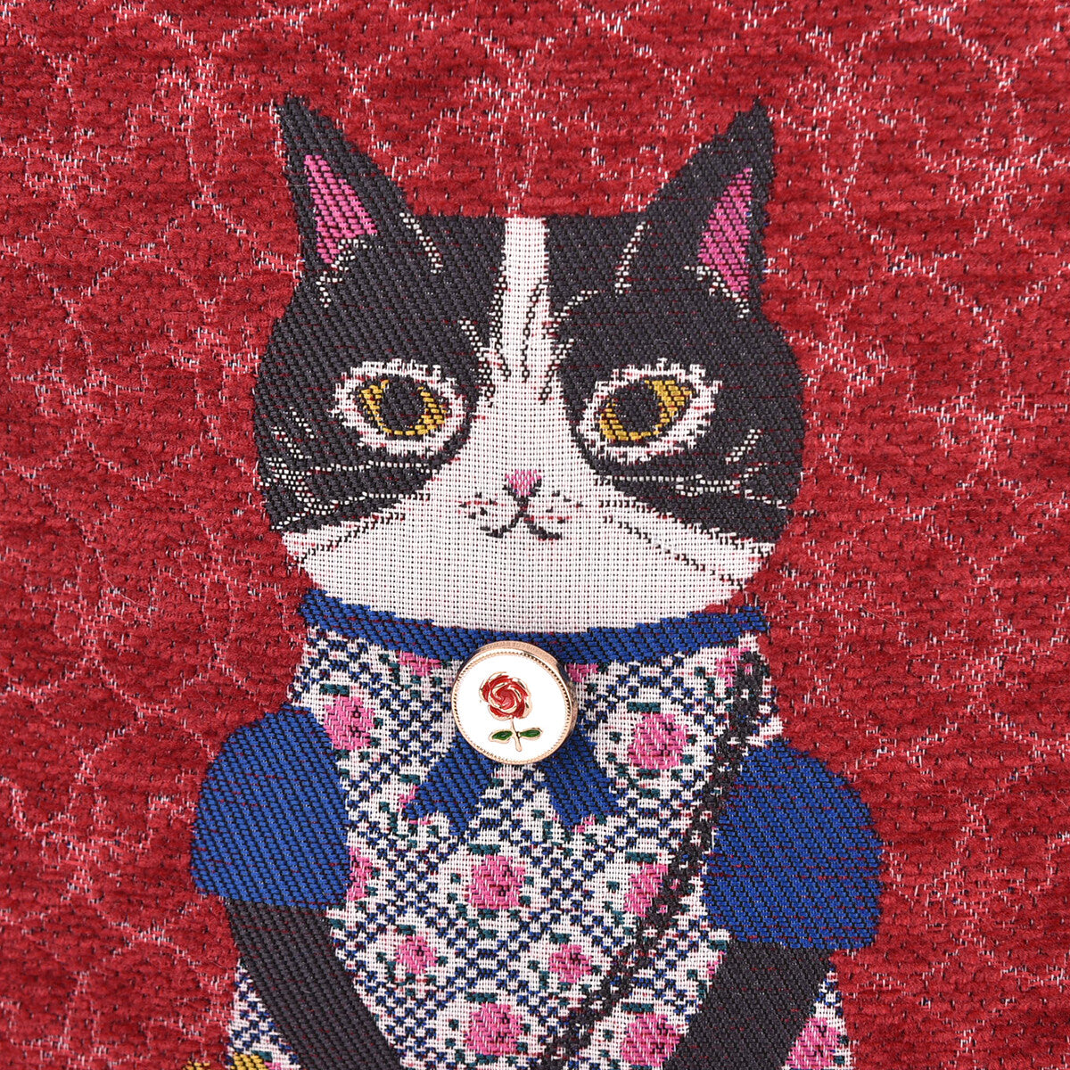 日本JP 直 送  Parlor Suzuran-do 雪尼爾提花迷你包（貓）{11月30截單;預計10-14工作天發貨｝