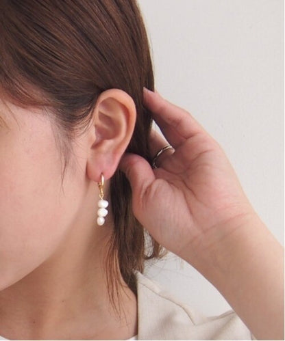 [日本製] 淡水珍珠鉤耳環｛11月30截單;預計10-14工作天發貨｝