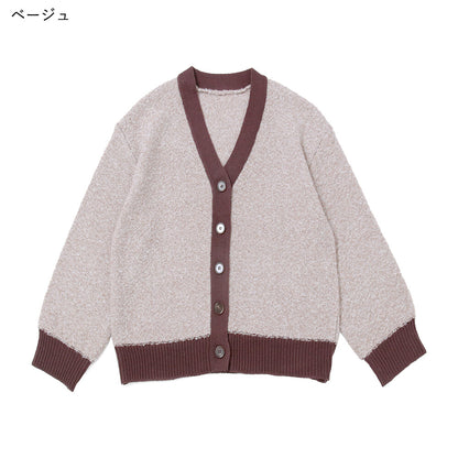 曰本JP直送  【2025新品♪】迷你毛圈紗混色針織開襟衫{11月30截單;預計10-14工作天發貨｝