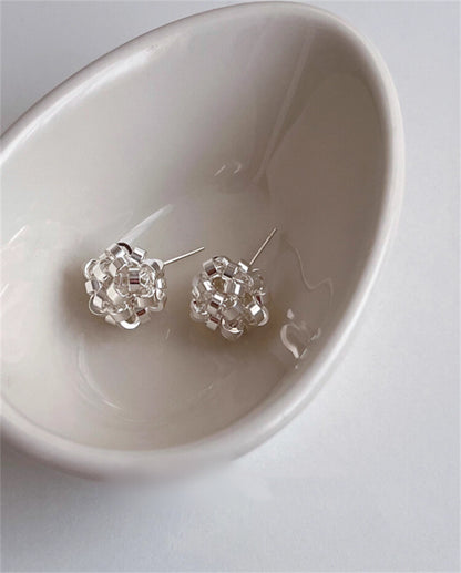 曰本JP直送  手工編織球形耳環“2025 年新品” {11月30截單;預計10-14工作天發貨｝