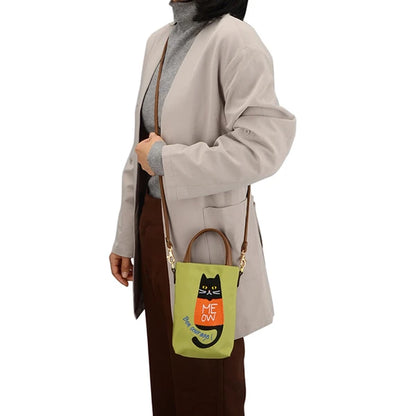 日本JP 直送  【2025年熱銷補貨】超人氣刺繡手提包/單肩包【Chial】女士貓咪輕便包{11月30截單;預計10-14工作天發貨｝