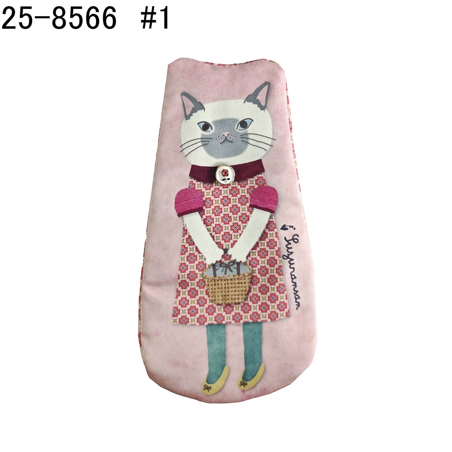 日本JP直送 Parlor Suzurando 緞面模切收納袋（貓咪款式）  {11月30截單;預計10-14工作天發貨｝