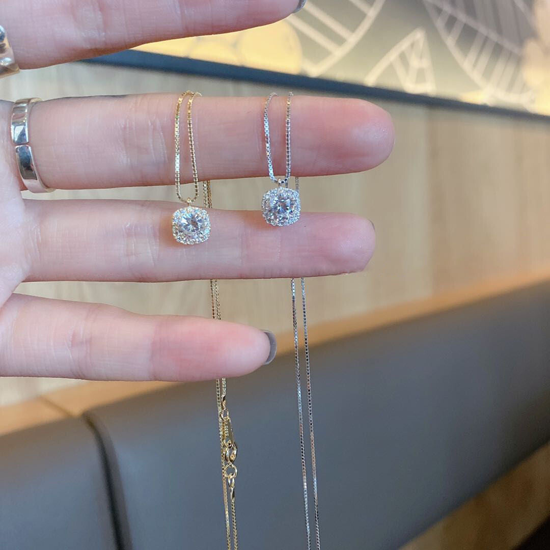 韓國項鍊，女士項鍊，925鍍銀項鍊，銀項鍊戒指｛11月30截單;預計10-14工作天發貨｝