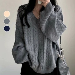 曰本JP直送  針織衫《V領超大針織衫，3種顏色可選》{11月30截單;預計10-14工作天發貨｝