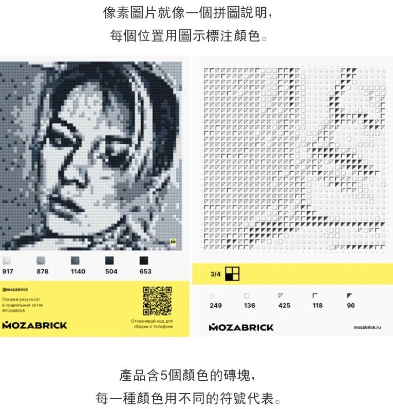 A Piece of Pixel Art 像素 DIY 拼圖畫      {6月14截單;預計10-14 工作天發貨}