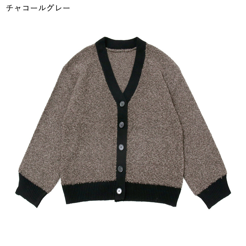 曰本JP直送  【2025新品♪】迷你毛圈紗混色針織開襟衫{11月30截單;預計10-14工作天發貨｝