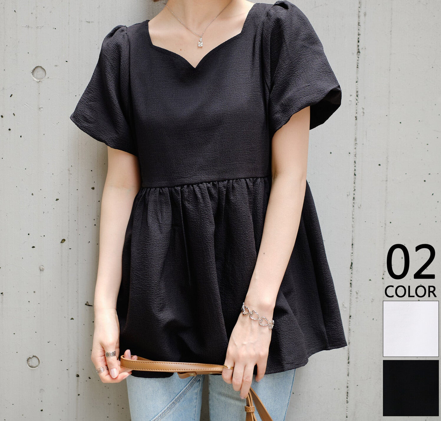 日本JP直送 【2025新品♪】心形領荷葉邊襯衫 {11月30截單;預計10-14工作天發貨｝