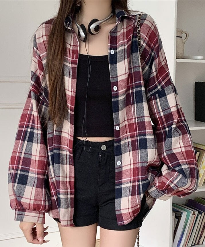 日本JP直送  襯衫《法式格紋襯衫，7色可選》{11月30截單;預計10-14工作天發貨｝