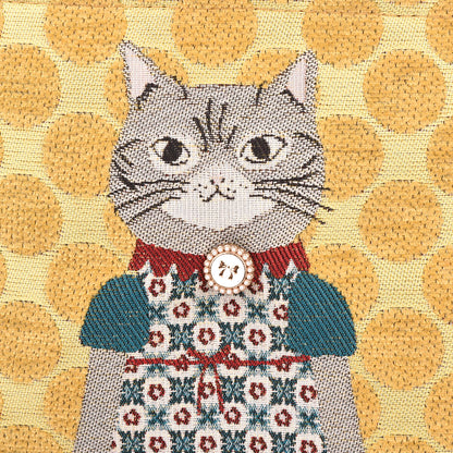 日本JP 直 送  Parlor Suzuran-do 雪尼爾提花迷你包（貓）{11月30截單;預計10-14工作天發貨｝