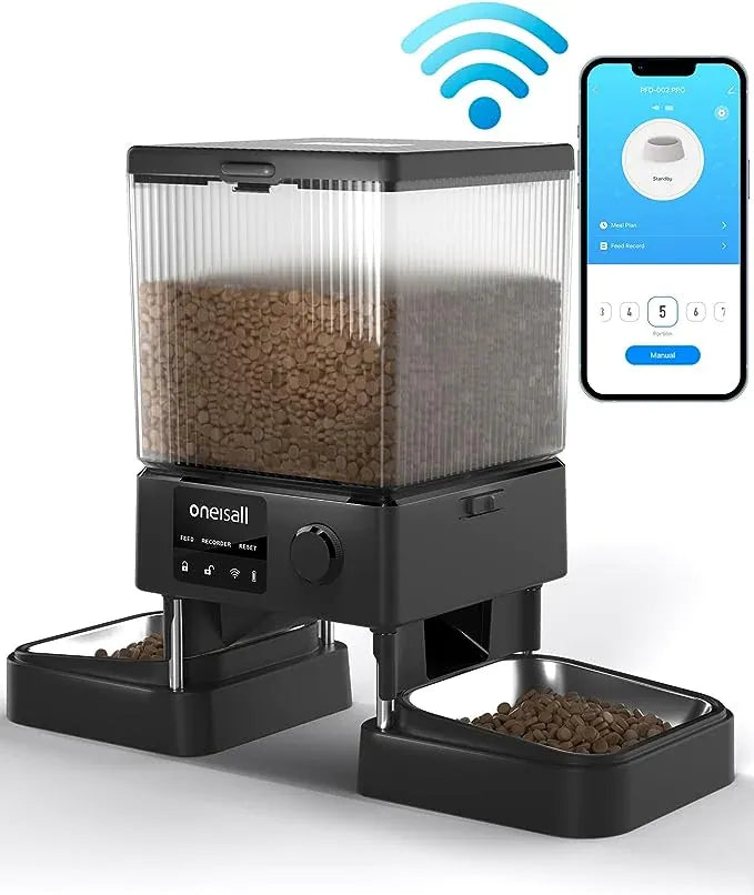 Oneisall – 寵物自動餵食器 - 雙碗版|全新寵物護理品牌 美國Oneisall - 寵物護理系列 美國品牌🇺🇸 | 香港行貨🇭🇰   {3月15截單;預計10-14 工作天發貨}