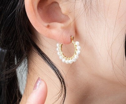 [日本製] 淡水珍珠耳環｛11月30截單;預計10-14工作天發貨｝