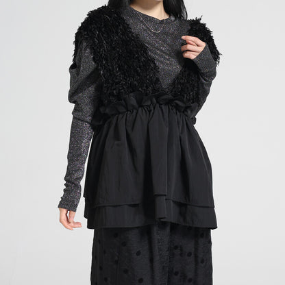 日本JP直送  [2025新品，當天出貨] 人造毛多層背心{11月30截單;預計10-14工作天發貨｝