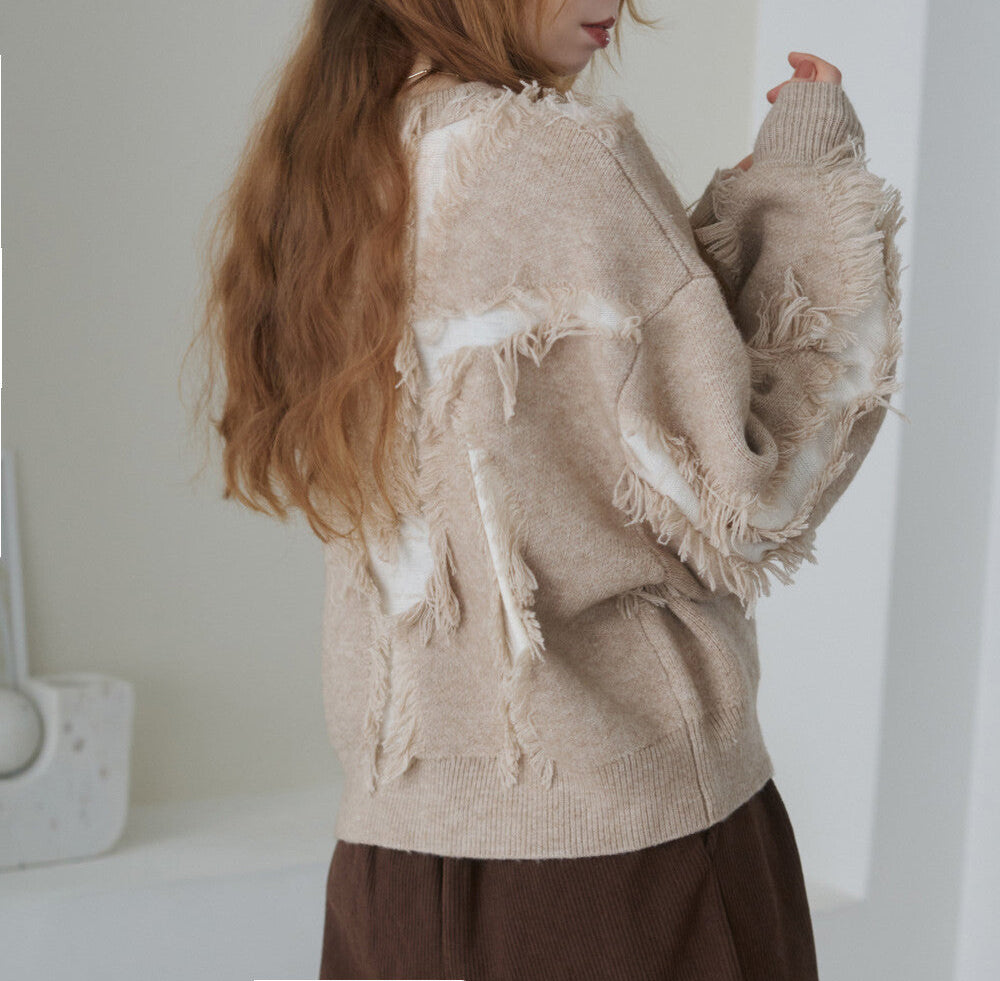 曰本JP直送  2025秋冬新品毛茸茸提花針織上衣 {11月30截單;預計10-14工作天發貨｝