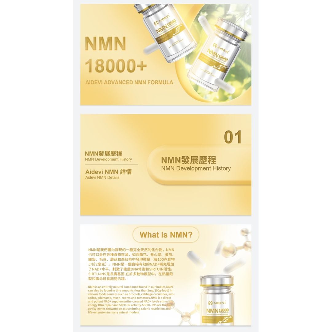 快閃半價優惠｜美國製造 AIDEVI NMN 18000+ PQQ 逆齡補充劑{8月2截單;預計10-14 工作天發貨}