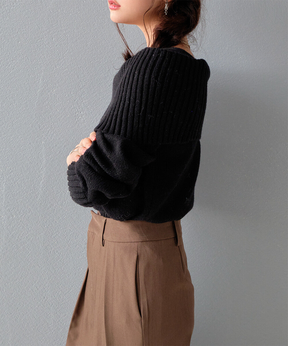 曰本JP直送【2025新品♪】馬海毛觸感露肩針織衫{11月30截單;預計10-14工作天發貨｝