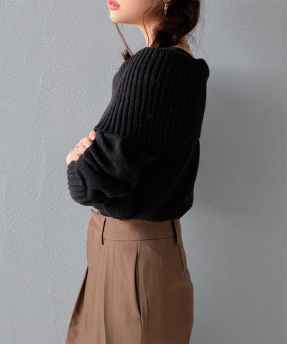 曰本JP直送【2025新品♪】馬海毛觸感露肩針織衫{11月30截單;預計10-14工作天發貨｝