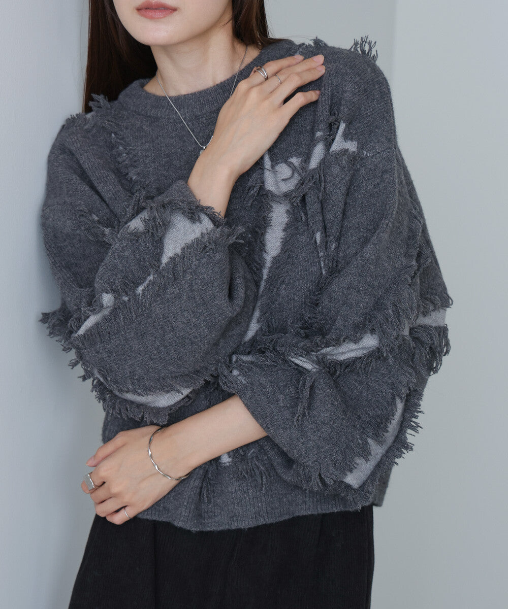 曰本JP直送  2025秋冬新品毛茸茸提花針織上衣 {11月30截單;預計10-14工作天發貨｝
