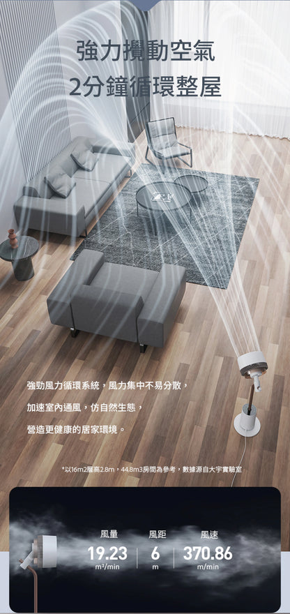 韓國 Daewoo F30 Pro 空氣循環扇 |智能調速 |內置磁吸香薰盒 |韓風簡約設計  {3月15截單;預計10-14 工作天發貨}