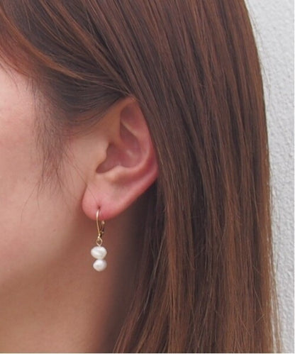 [日本製] 淡水珍珠鉤耳環｛11月30截單;預計10-14工作天發貨｝