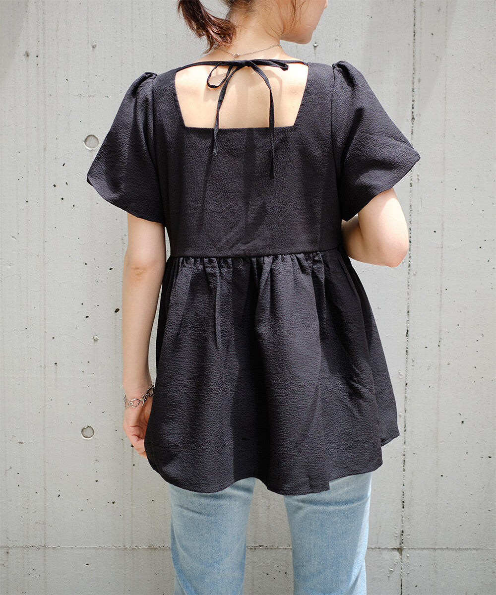 日本JP直送 【2025新品♪】心形領荷葉邊襯衫 {11月30截單;預計10-14工作天發貨｝